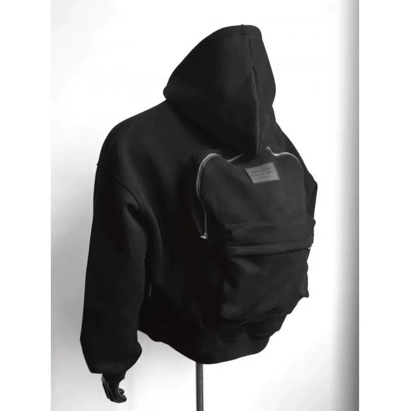 Back Schoolbag Design Men's Coat Flower Gray ferrersa