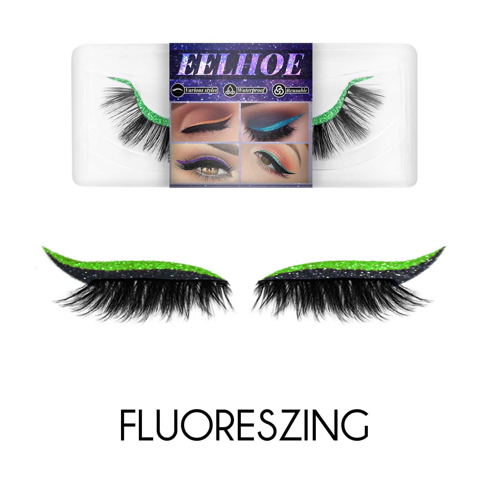 Eyeliner And Eyelash Stickers, Self-Adhesive False Eyelashes With European And American 3d Eyelash Eyeshadow Eyeliner eprolo