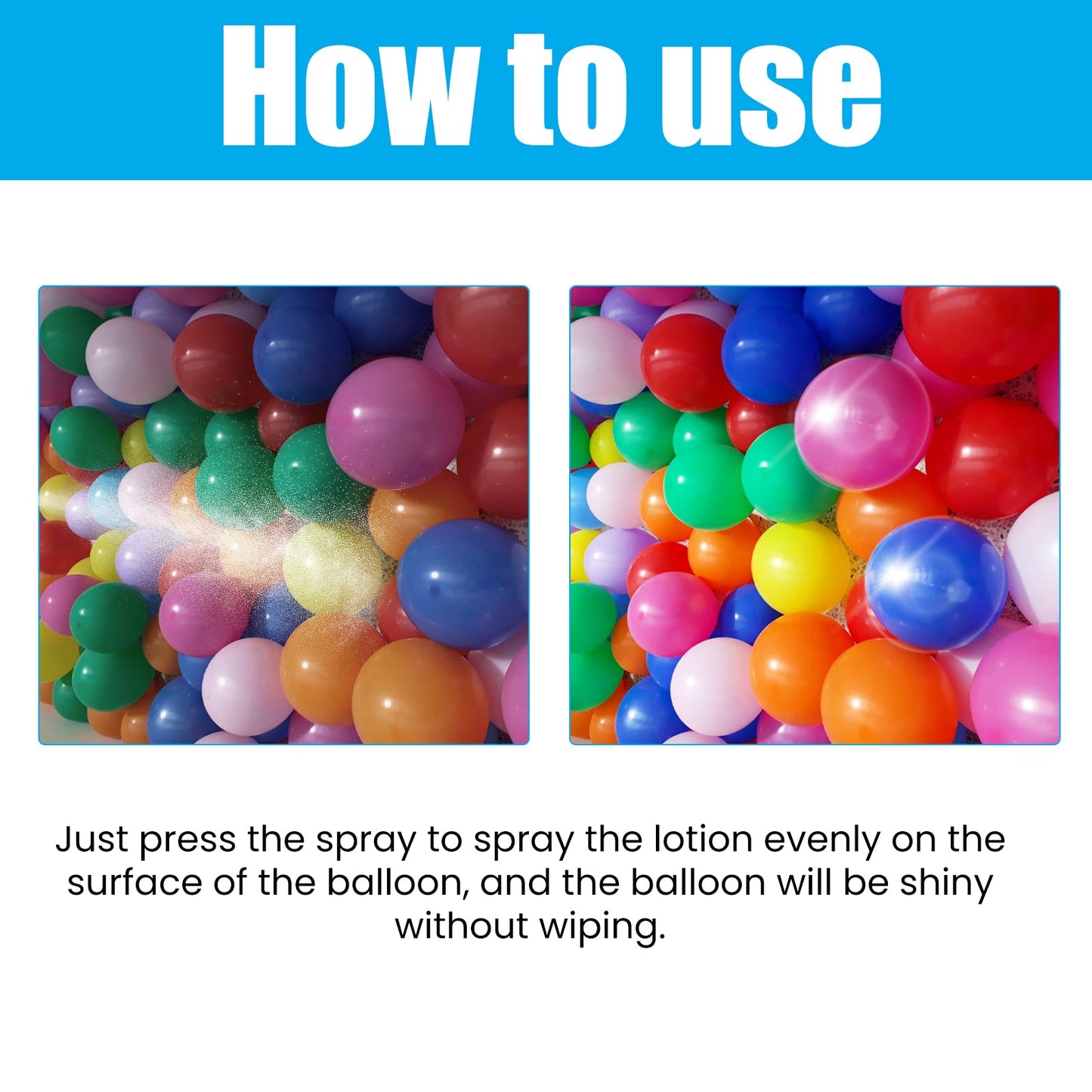 Aerosol Balloon Spray, Balloon Surface Texture Gloss Lasting Non Oxidation Fading Spray eprolo