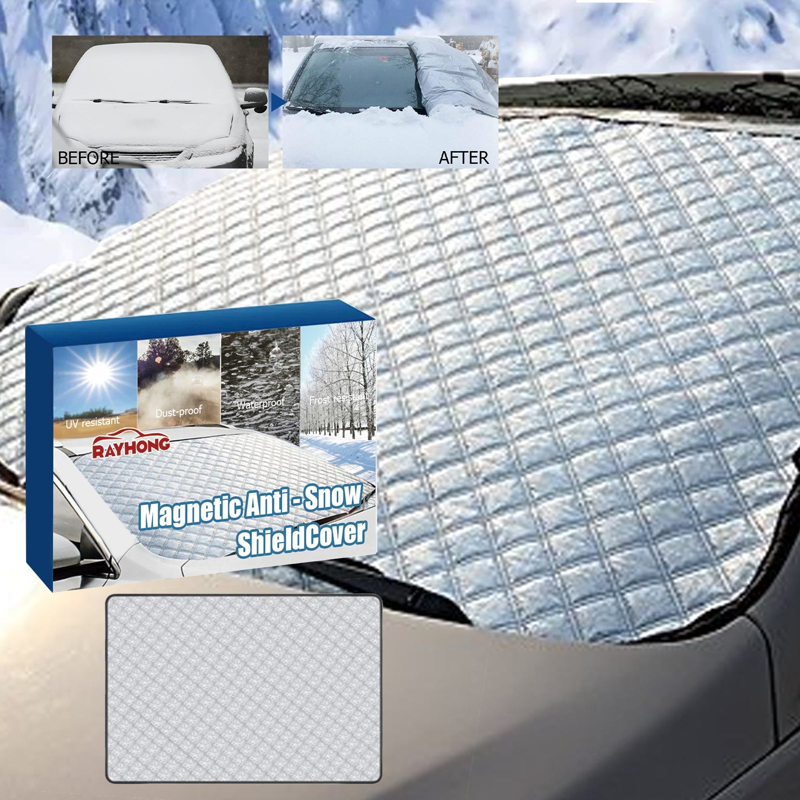 Snow Cover, Car Clothing Snow Shield Windscreen Winter Window Frost-proof Ice-proof And Snow-proof Cover eprolo
