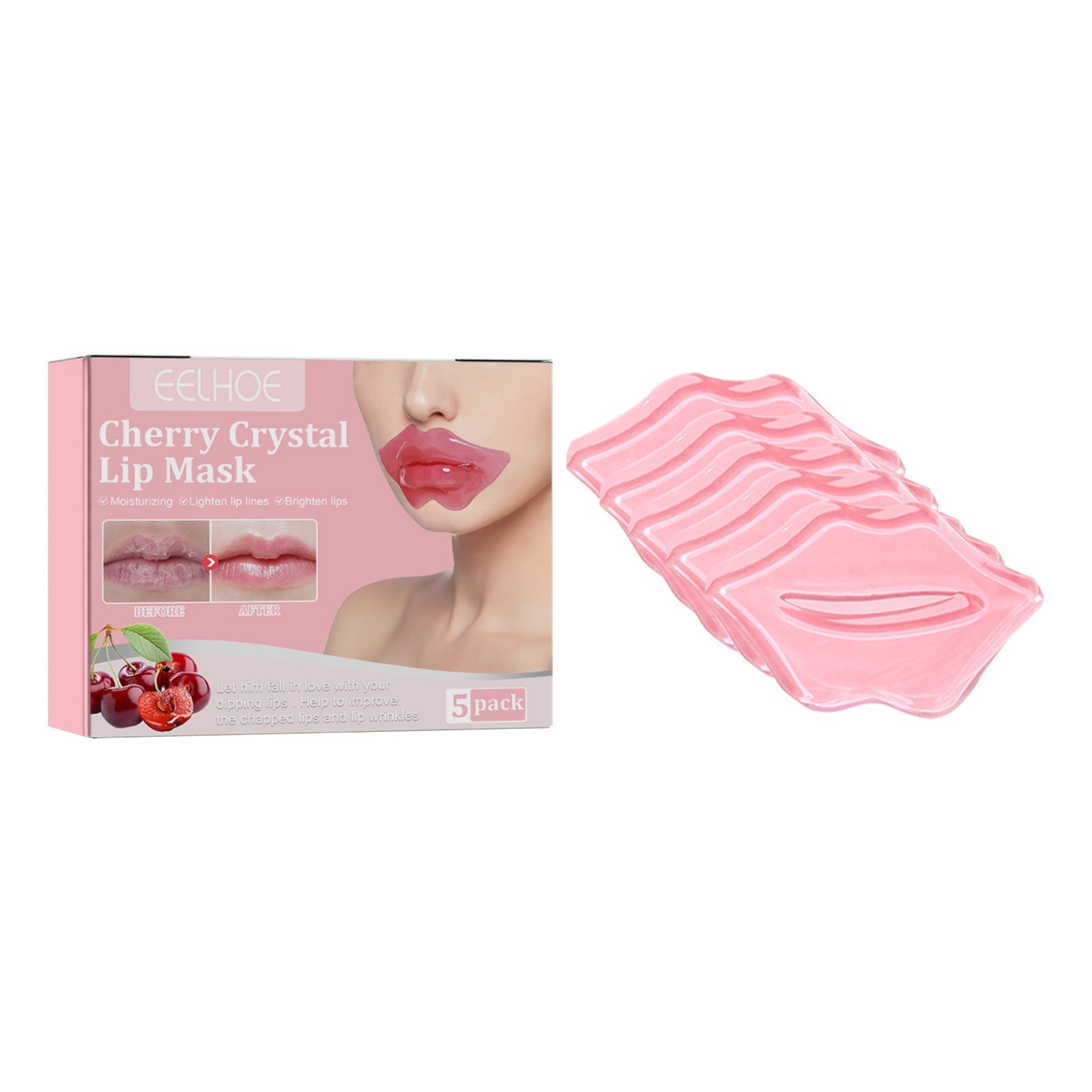 EELHOE Cherry Crystal Lip Mask Hydrates And Moisturizes Lips, Removes Dead Skin Without Greasy And Reduces Lip Lines eprolo