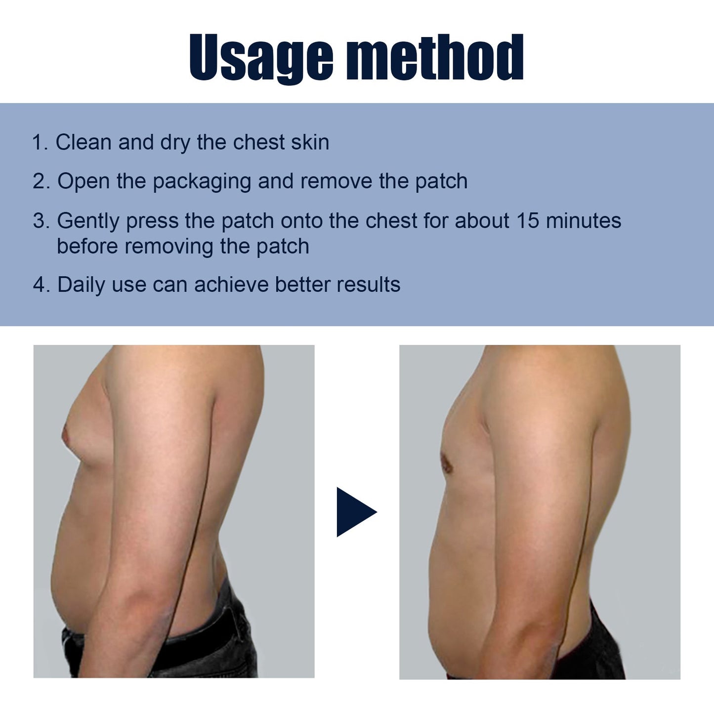 East Moon Men's Breast Firming Patch, Men's Chest Skin Firming Anti-Sagging Chest Muscle Care Patch eprolo