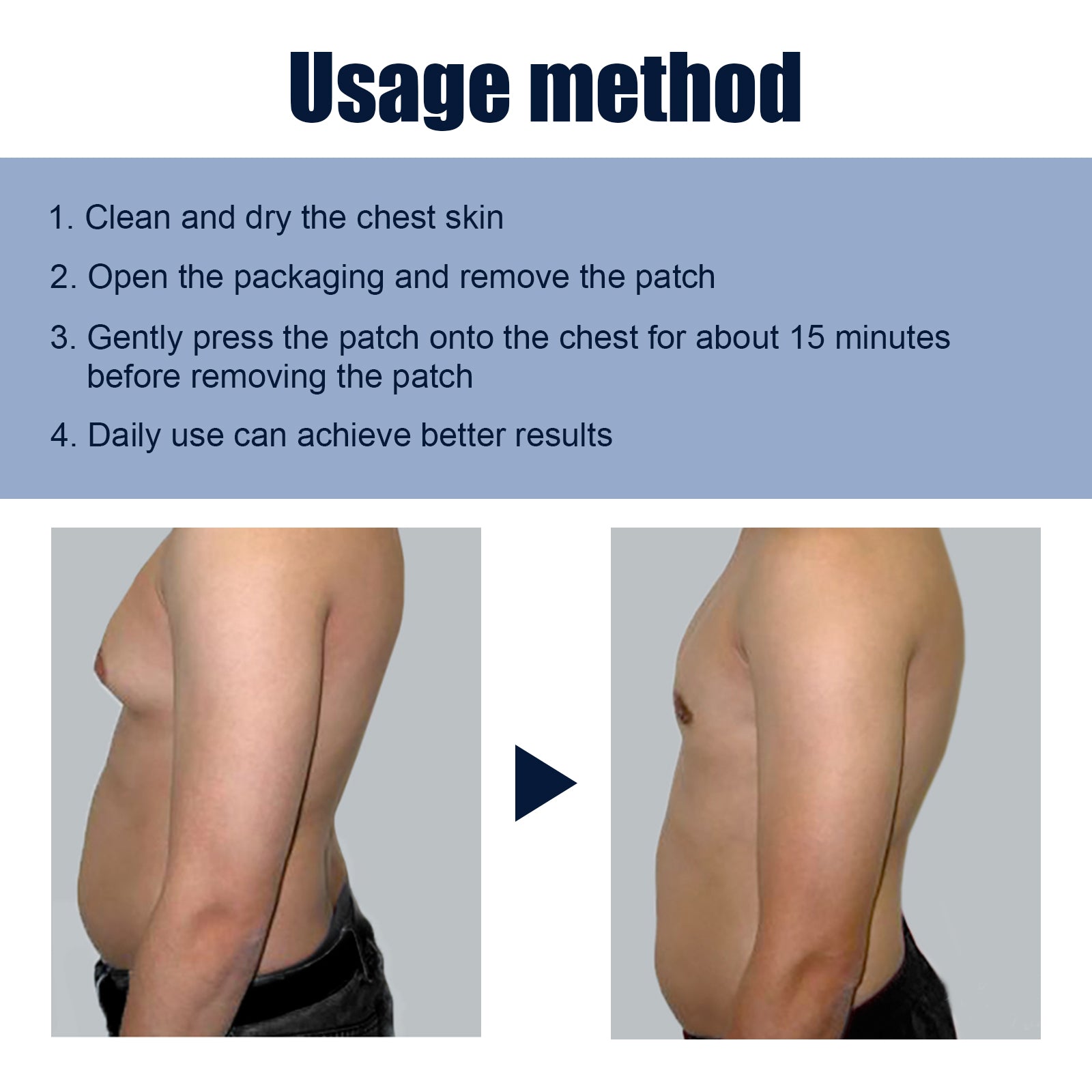 East Moon Men's Breast Firming Patch, Men's Chest Skin Firming Anti-Sagging Chest Muscle Care Patch eprolo
