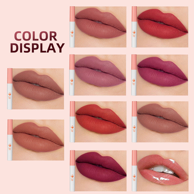 10 PCS Lana Del Rey Lipstick Matte Non Stick Cup Lip Gloss Smoke Pipe Lip Gloss Set Velvet Liquid Lipstick European Makeup eprolo
