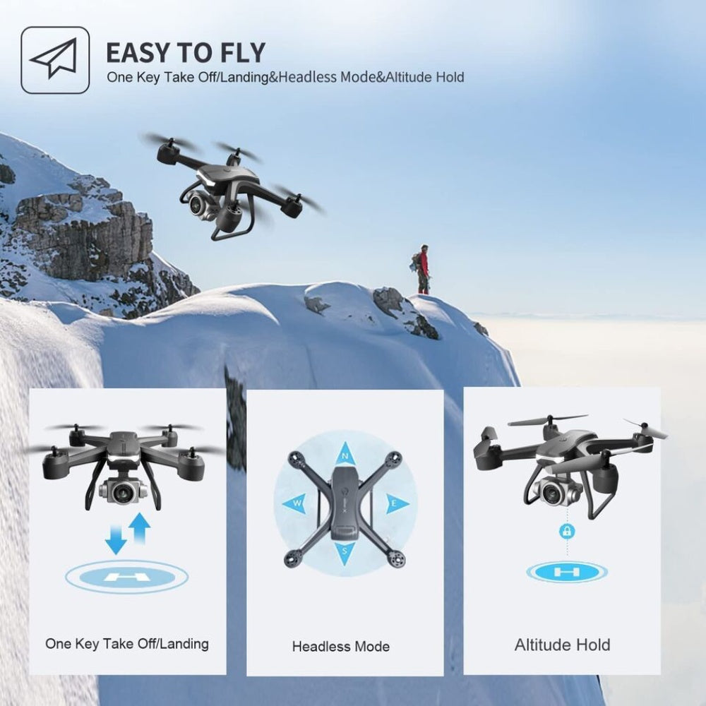 V14 Professional Drone 6K HD Dual Camera Wifi FPV Portable RC Quadcopter 2 BATTERY,Drones Suitable For Adults & Beginners.Logistics Is Randomly Sent By UPS,USPS,Self-pickup. DC-Powered by People