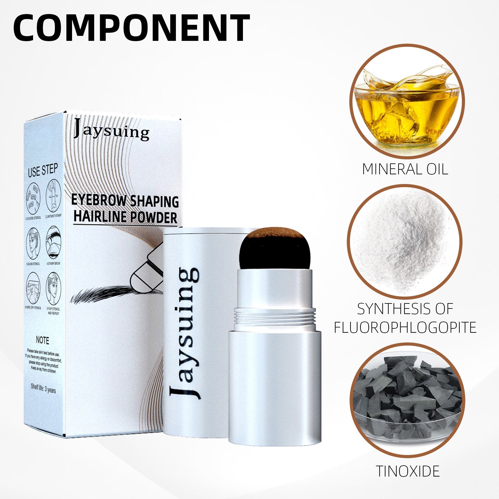 Eyebrow Print Set, Embellishing Hairline Eyebrow Contour Shadow Portable Eyebrow Powder eprolo