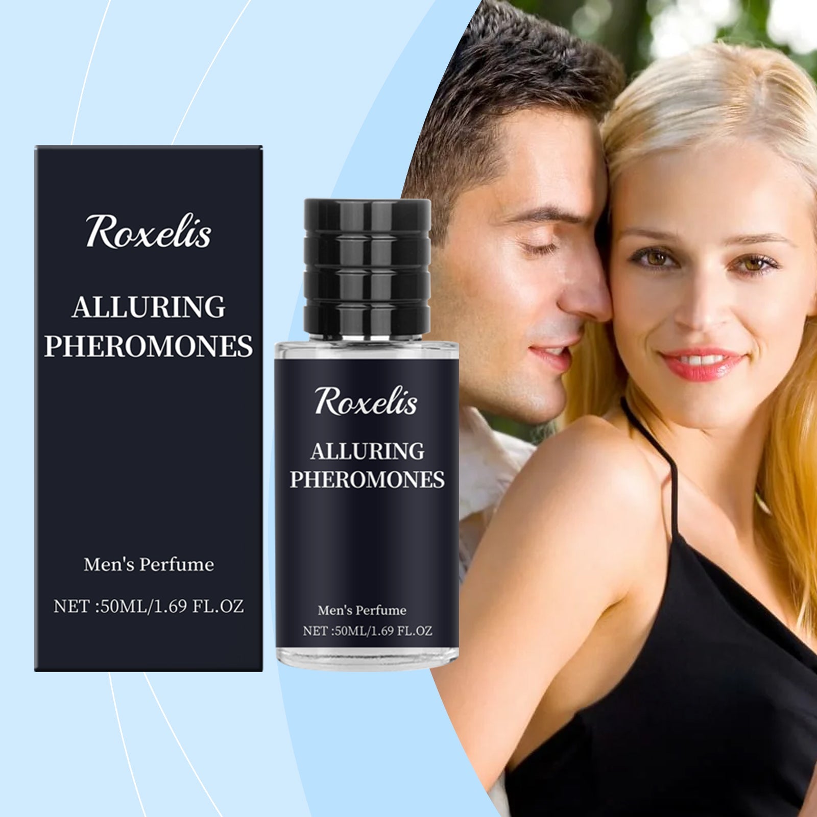 Roxelis Personality Men's Perfume Bergamot, Fragrance Stay Fragrance Lasting Release Male Charm Couple Dating Atmosphere Perfume eprolo