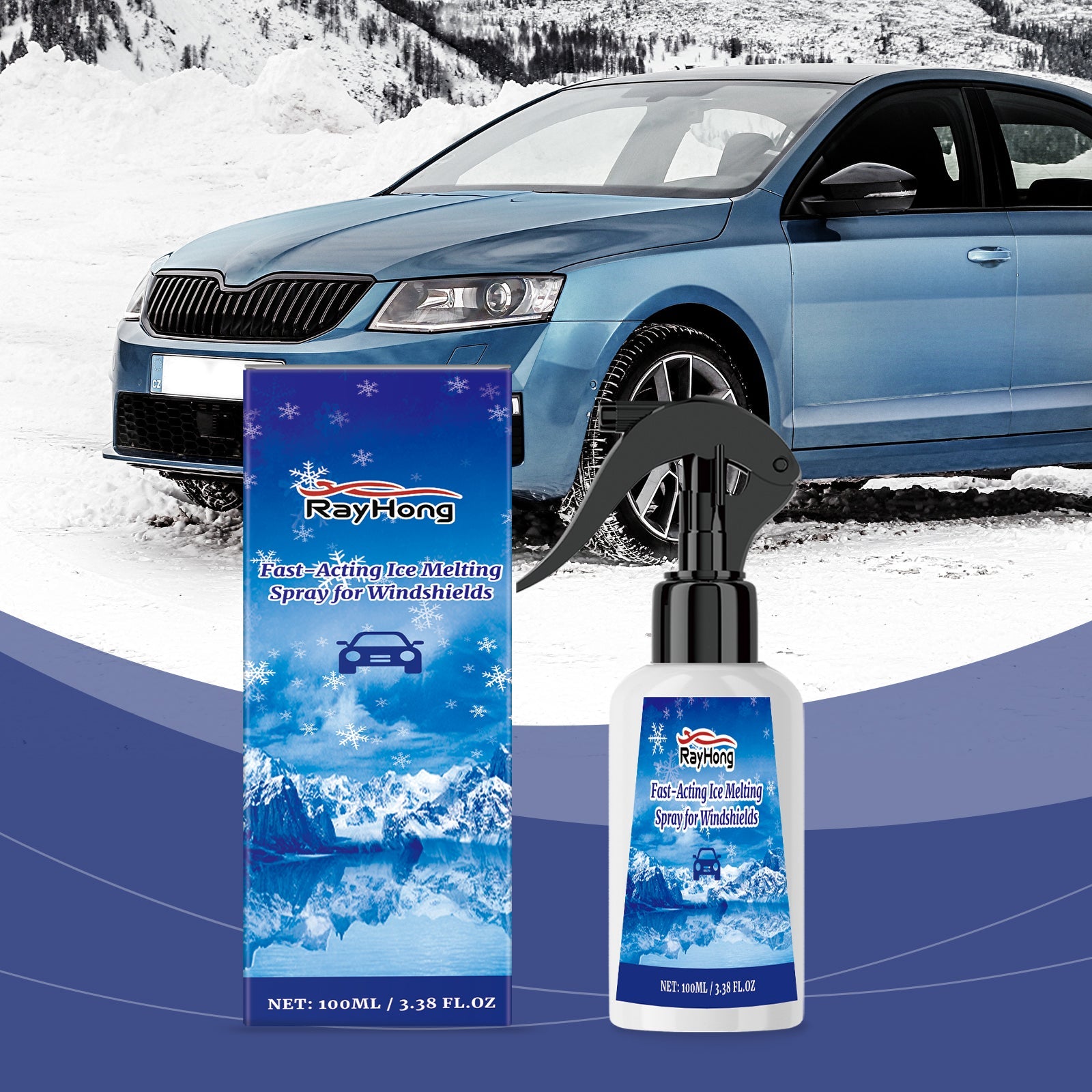 Car Windshield Defogging And Deicing Quick Snow Melt Spray eprolo