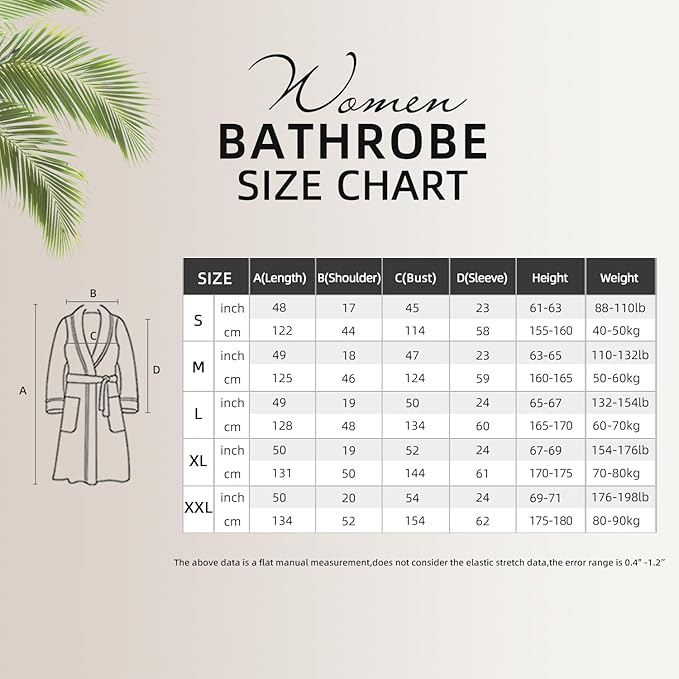 RONGTAI Mens Plush Long Robe Soft And Warm Full Length Bathrobe ferrersa