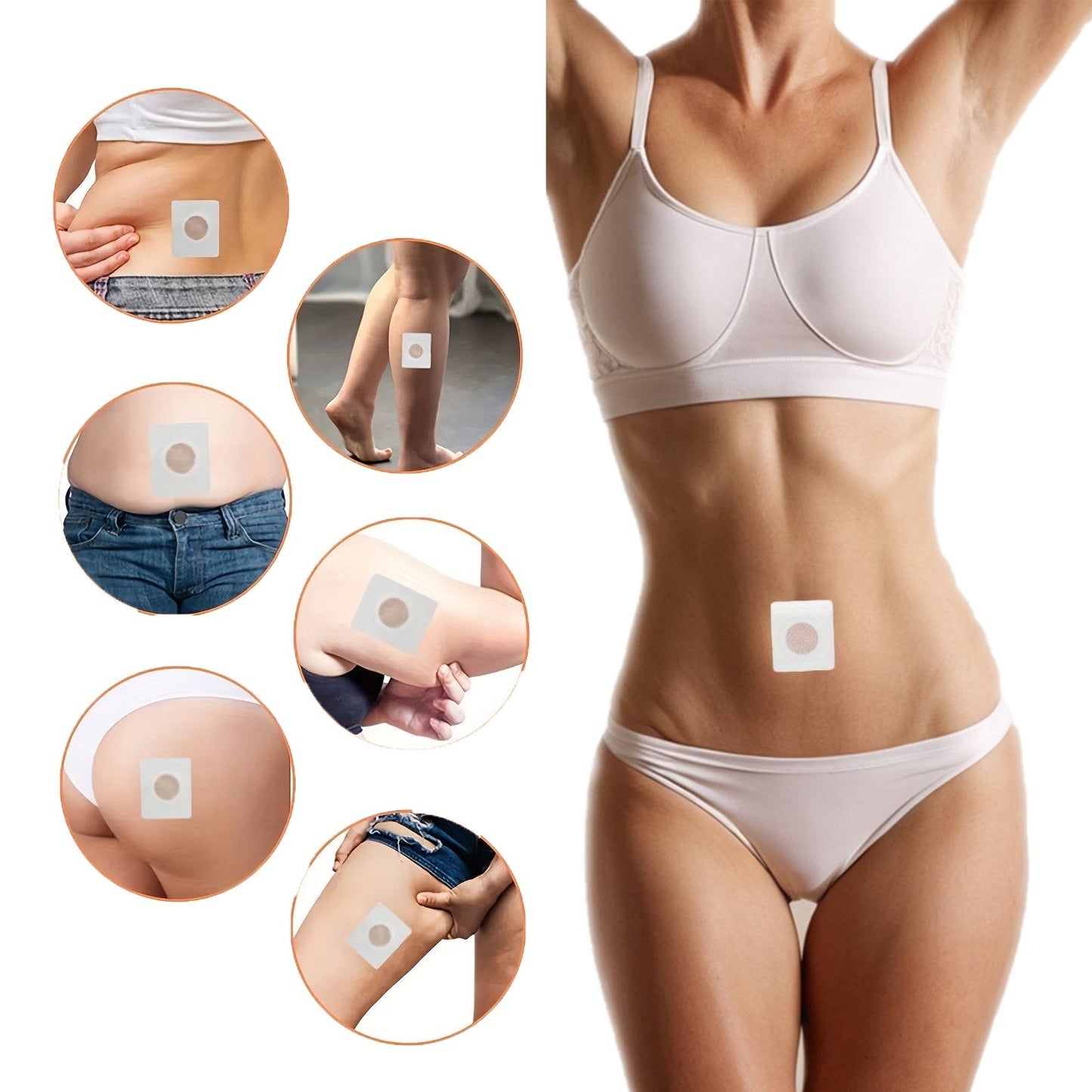Navel Belly Button Patch Slimming Patch Abdomen Magnetic Detox Sticker ferrersa