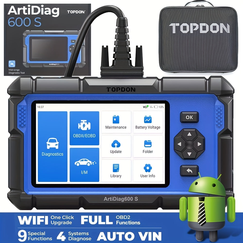 [OBD2 Scanner Code Reader] TOPDON AD600 OBD2 Scanner Code Reader, of AD600S, Diagnostics Scanner for ABS/SRS/AT/Engine, 9 Reset Services, Oil/Brake/BMS/SAS/DPF/TPMS/ETS Reset/ABS Bleeding/Injector Coding, Free Lifetime Upgrad ferrersa