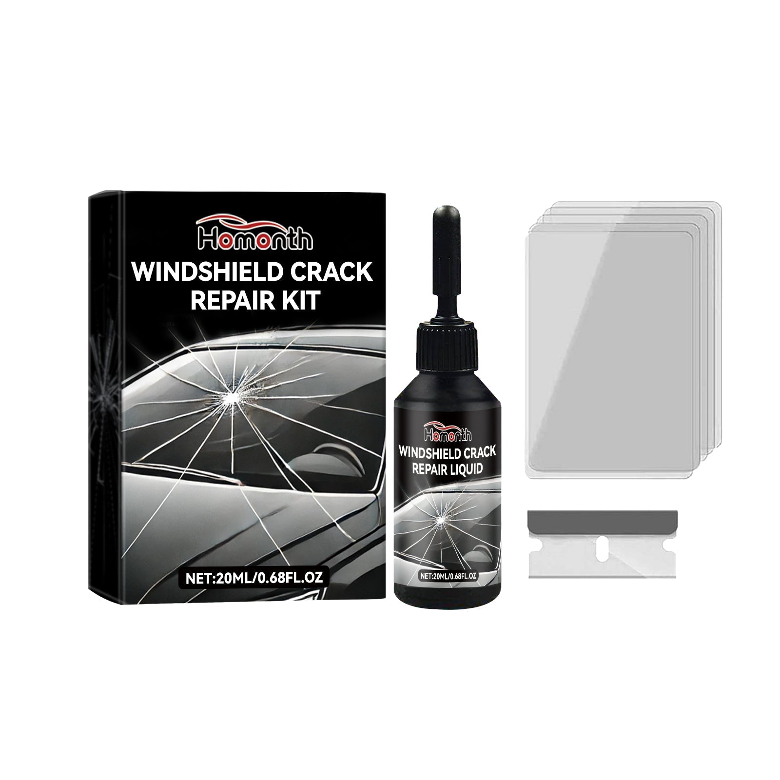Automotive Windshield Crack Care Solution Automotive Glass Care Tool Crack Glass Adhesive Solution eprolo