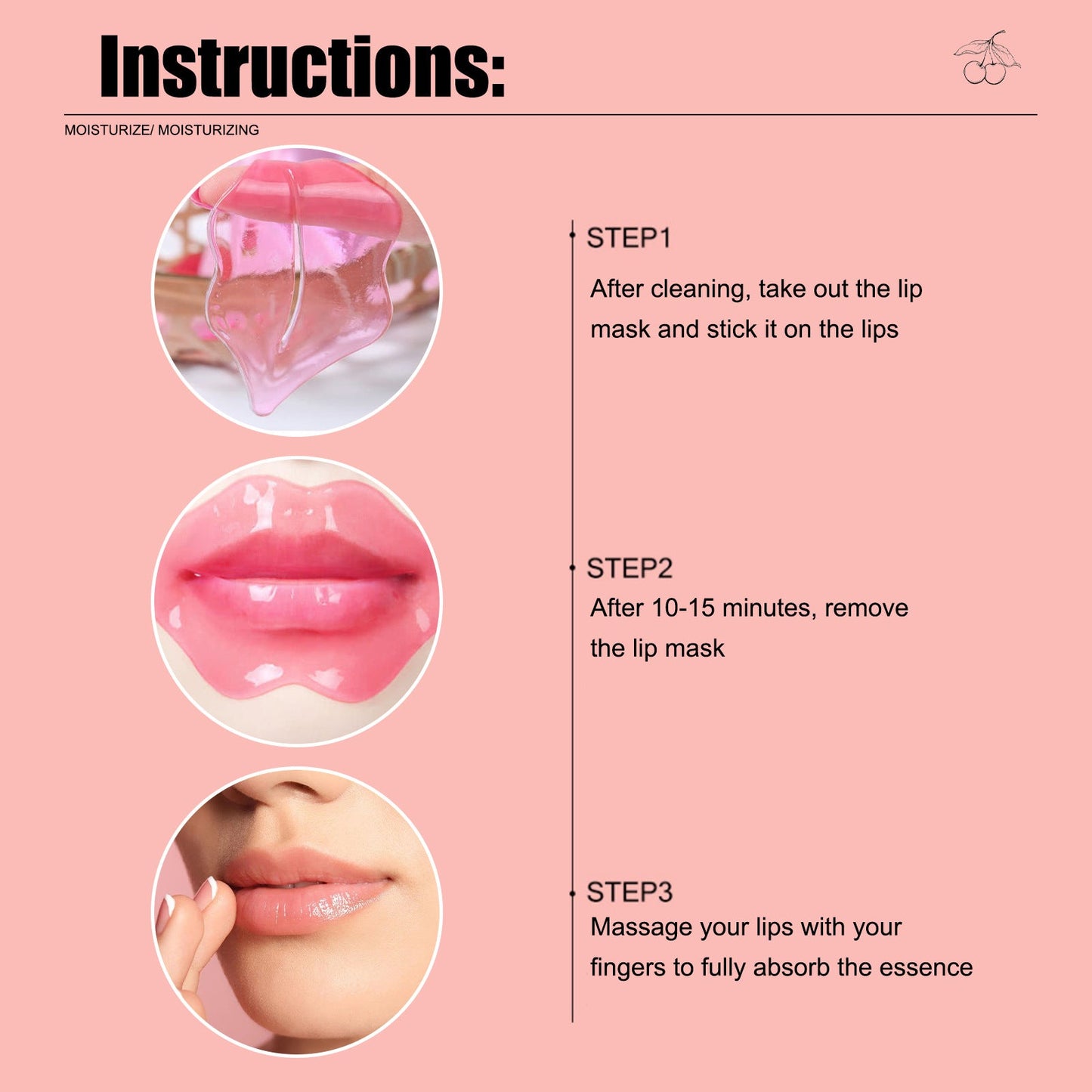 EELHOE Cherry Crystal Lip Mask Hydrates And Moisturizes Lips, Removes Dead Skin Without Greasy And Reduces Lip Lines eprolo