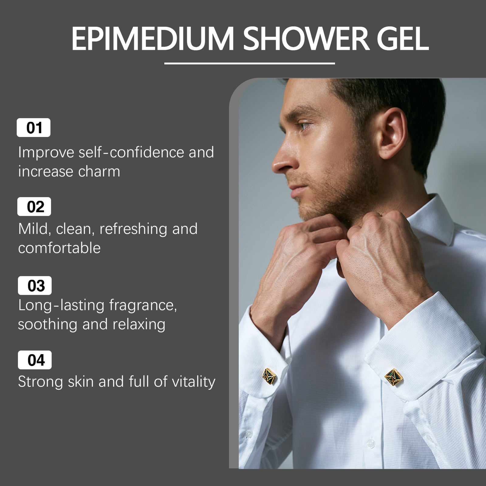 North Moon Men's Body Care Shower Gel Moisturizes And Refreshes Body And Skin Massage Treatment eprolo