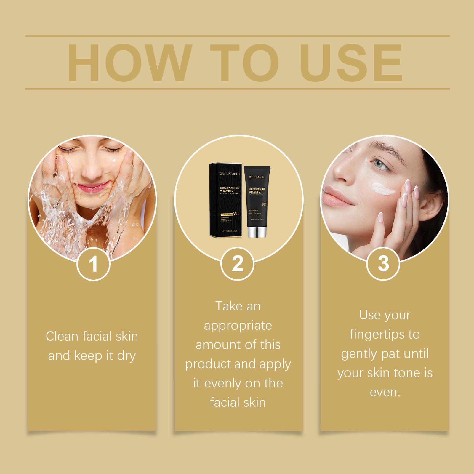 West&Month Plain Face Cream, Brightening Skin And Toning Natural Concealer Beauty eprolo
