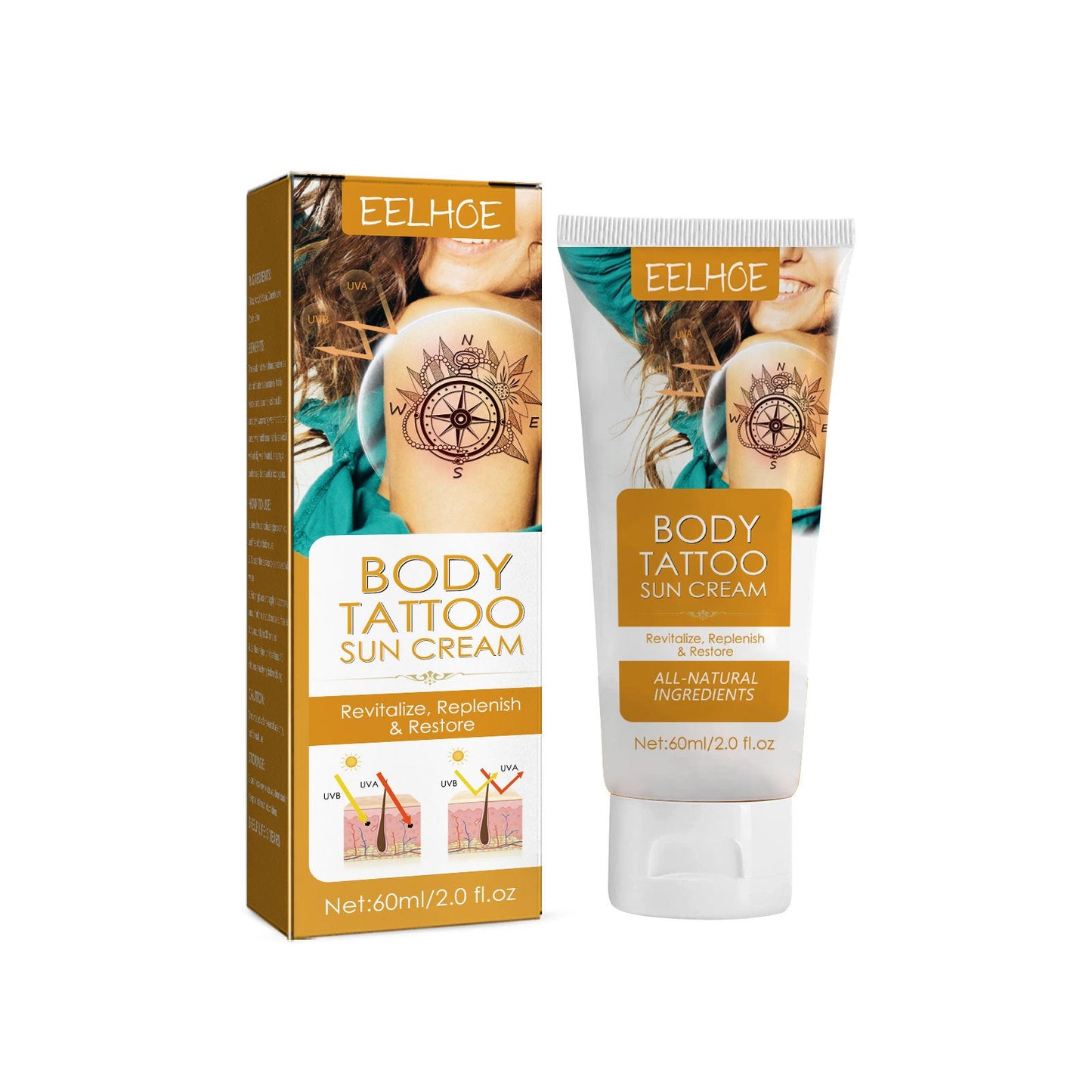 Tattoo Protection Cream Outdoor Isolation Protection Uv Moisturizing Repair Tattoo Discoloration eprolo