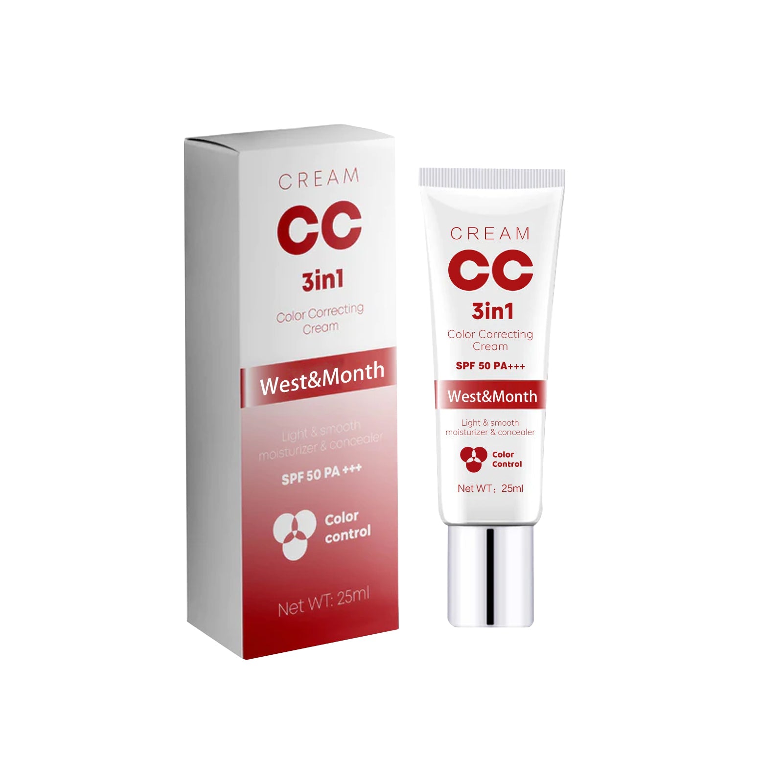 3 In 1 Color Correcting Cream, Cover Dark Spots, Moisturize Skin Care And Isolate Foundation eprolo