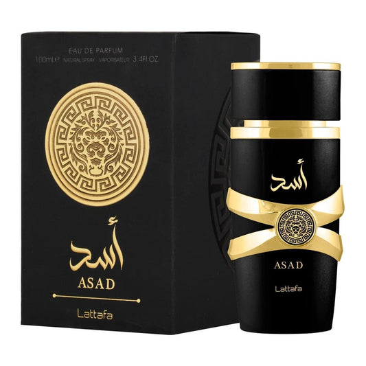 Lattafa Asad Eau de Parfum Spray for Men 3.4 Oz (100ml) Deodorant Gift ferrersa