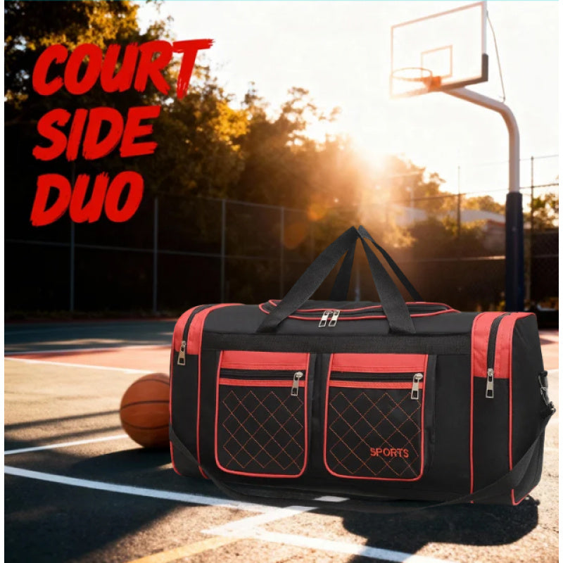 [Durable Nylon Duffel Bag] Large Capacity Heavy-Duty Nylon Duffel Bag for Men & Women - & Checkered Sporty Travel Tote with Adjustable Shoulder Strap, Multiple Compartments & Zipper Closure, Spacious Gym, Weekend, Business, S ferrersa