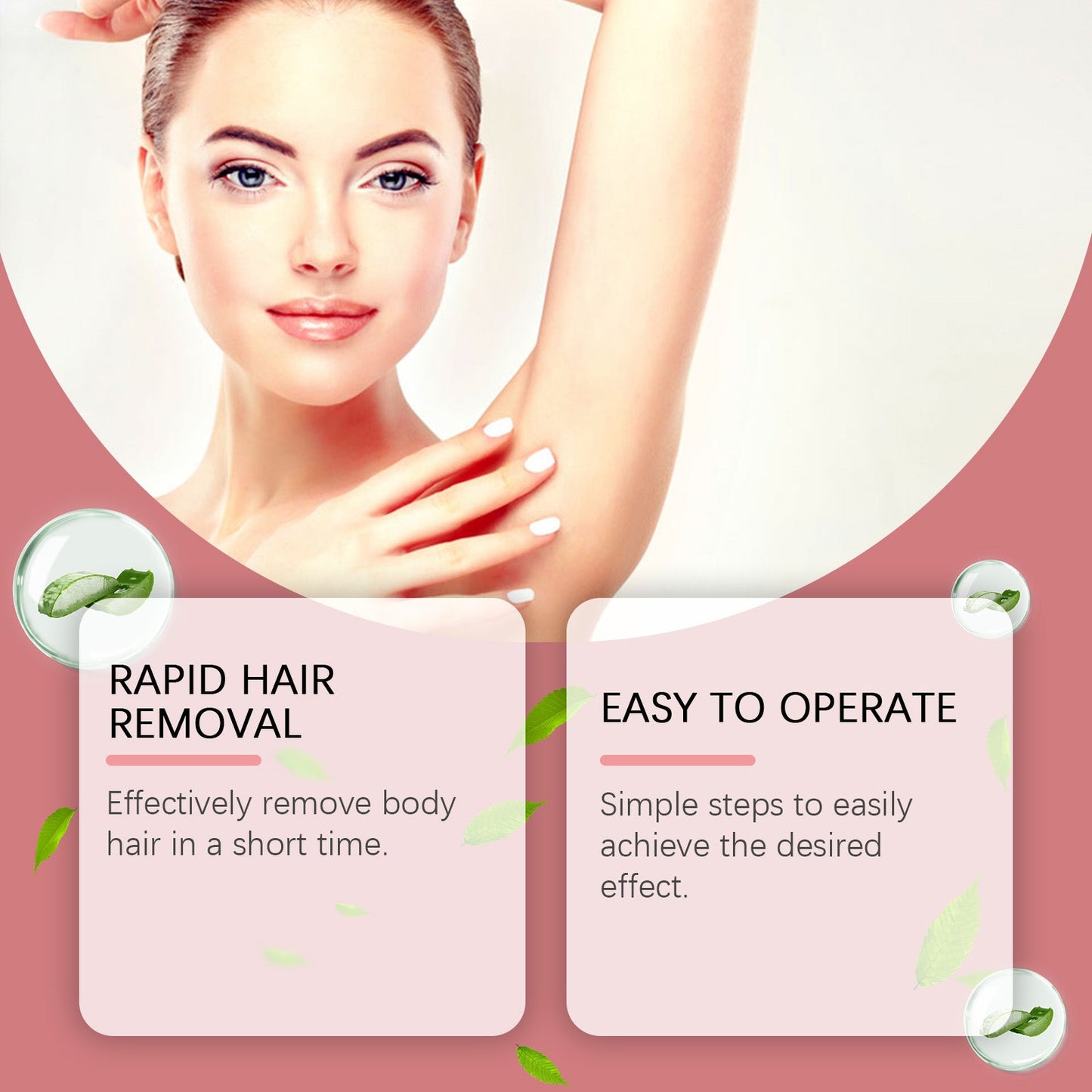 OceAura Hair Removal Cream, Easy To Remove Body Hair Refreshing Clean Skin To Keep Skin Smooth Gentle Hair Removal Cream eprolo