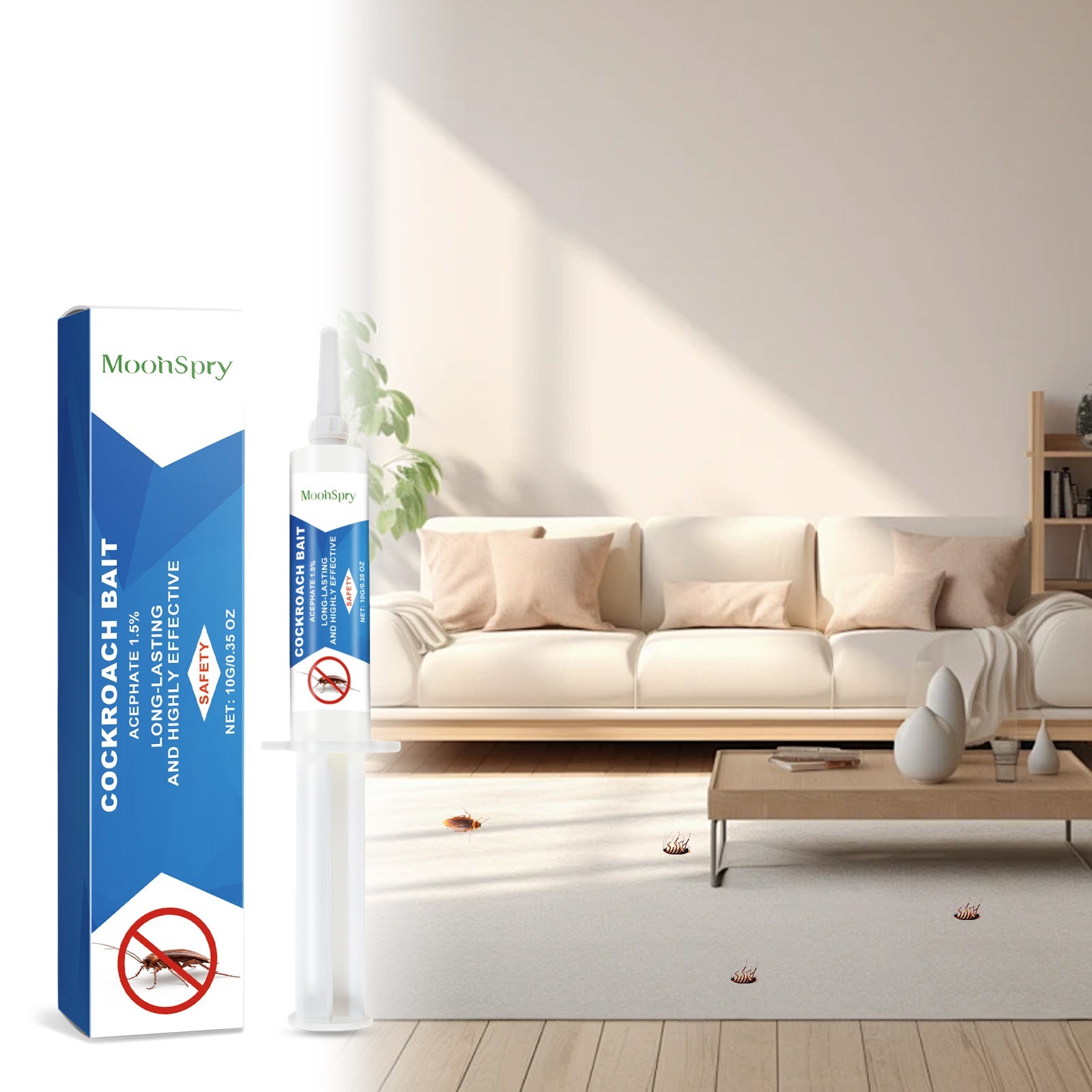 MoonSpry Cockroach Bait Gel Indoor Home Kitchen Cockroach Bait eprolo