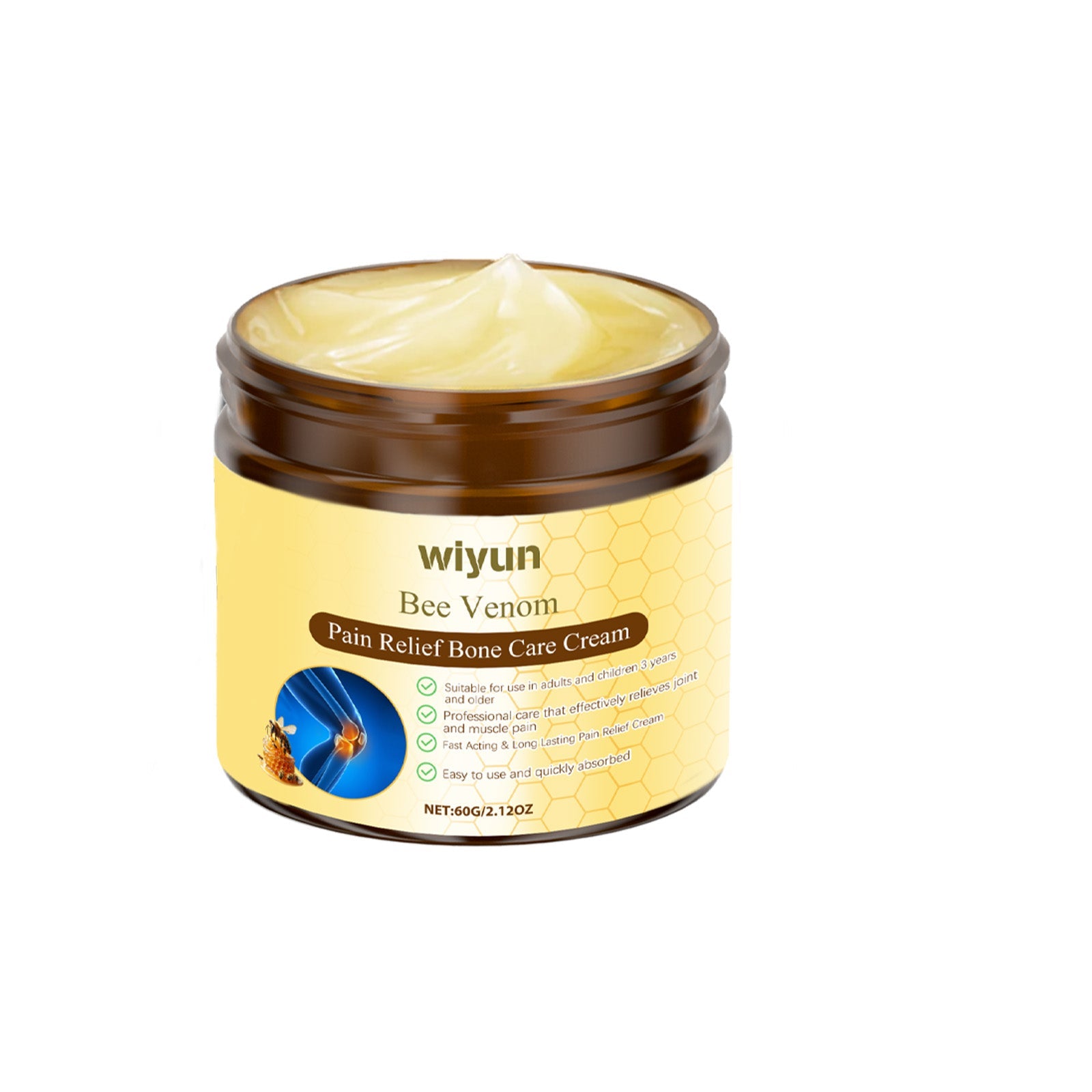 Wiyun Bee Venom Joint Care Cream Gentle And Soothing Wrist Knee Massage Body Topical Daily Care Cream eprolo