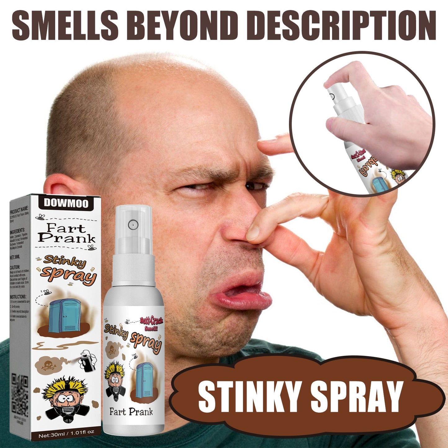 Fart Spray, A Liquid Spray For Funky Long-Lasting Odors Entertainment Spoofing Odor-Relieving Toys eprolo