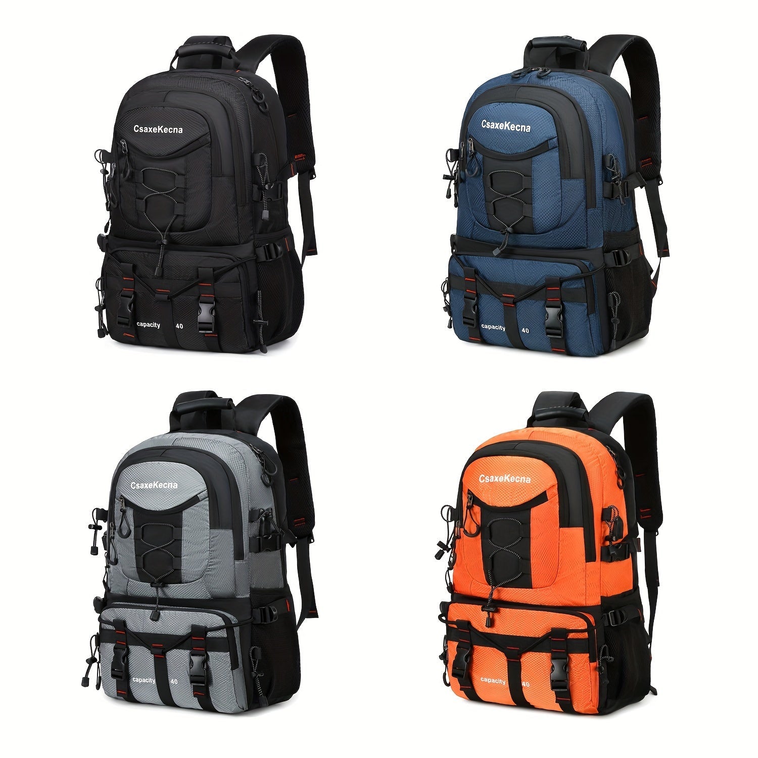[Men‘S Backpack]Men'S 10.57gal Hiking Backpack, Lightweight Travel Rucksack with USB  No Battery Included ferrersa