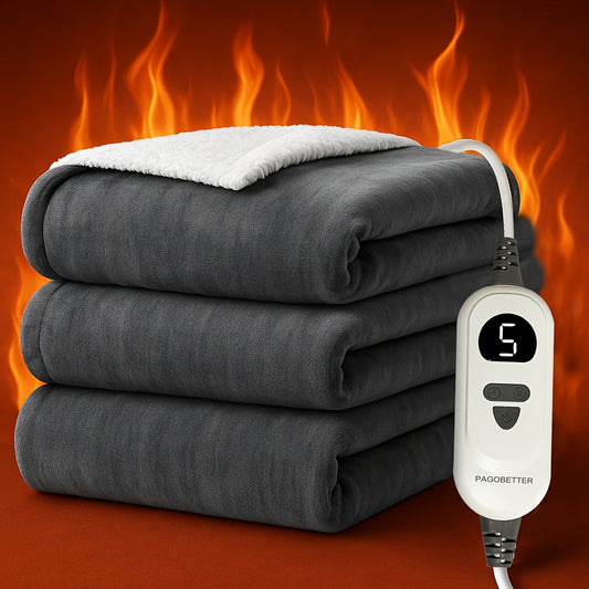 Electric Blanket, Fast Warming Flannel Material with Adjustable Heat Levels & Auto Shut-Off, Machine Washable Soft Throw, 50x60in 3XL 33x17in Plus 12x24in & Small 12x15, Birthday Christmas Gifts for Women Men Family ferrersa
