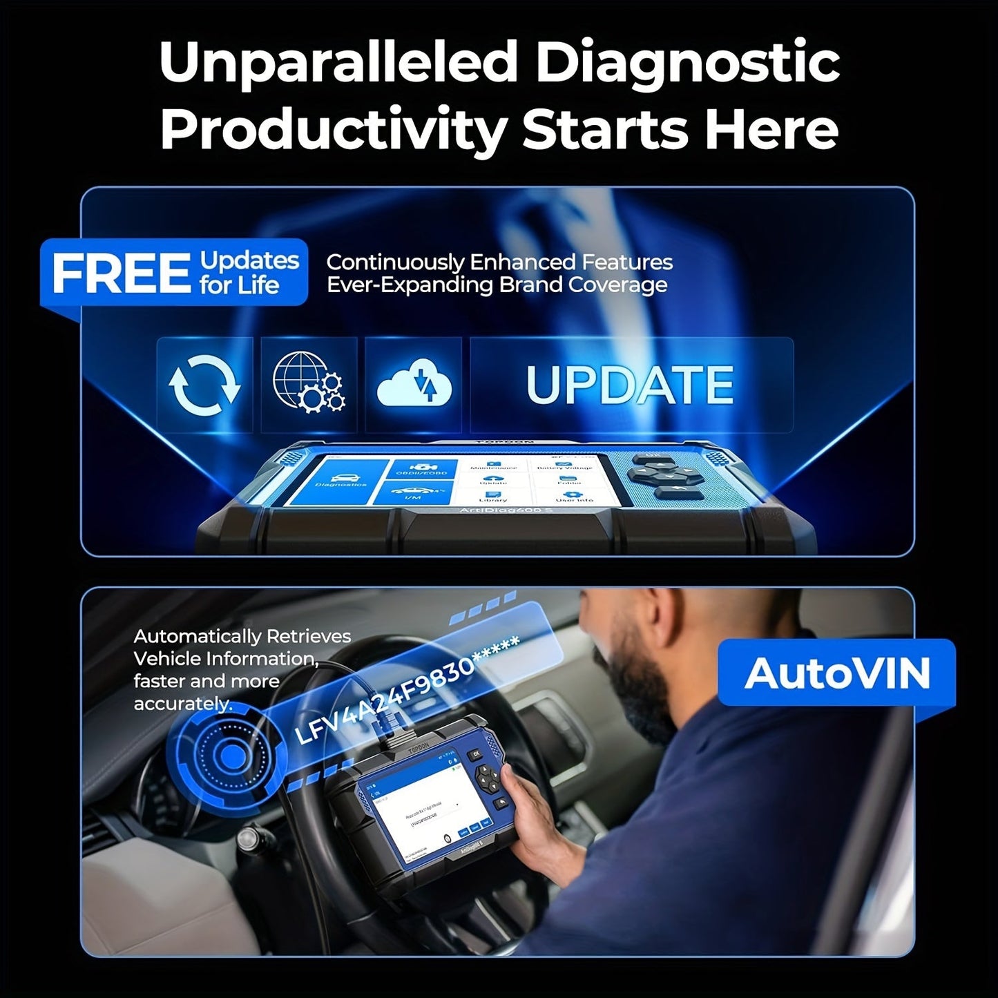 [OBD2 Scanner Code Reader] TOPDON AD600 OBD2 Scanner Code Reader, of AD600S, Diagnostics Scanner for ABS/SRS/AT/Engine, 9 Reset Services, Oil/Brake/BMS/SAS/DPF/TPMS/ETS Reset/ABS Bleeding/Injector Coding, Free Lifetime Upgrad ferrersa