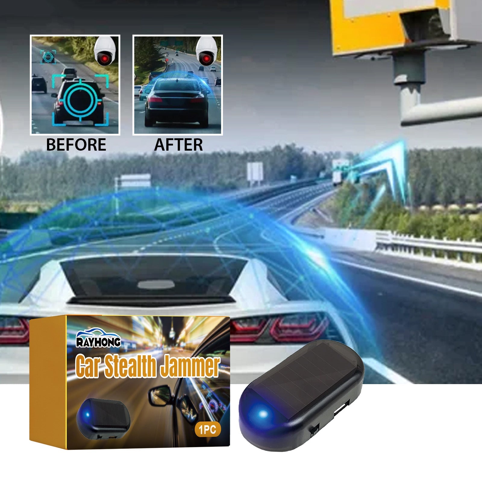 Car Stealth Jammer, Portable Radio Jammer With Adjustable Blocking Signal Coverage eprolo