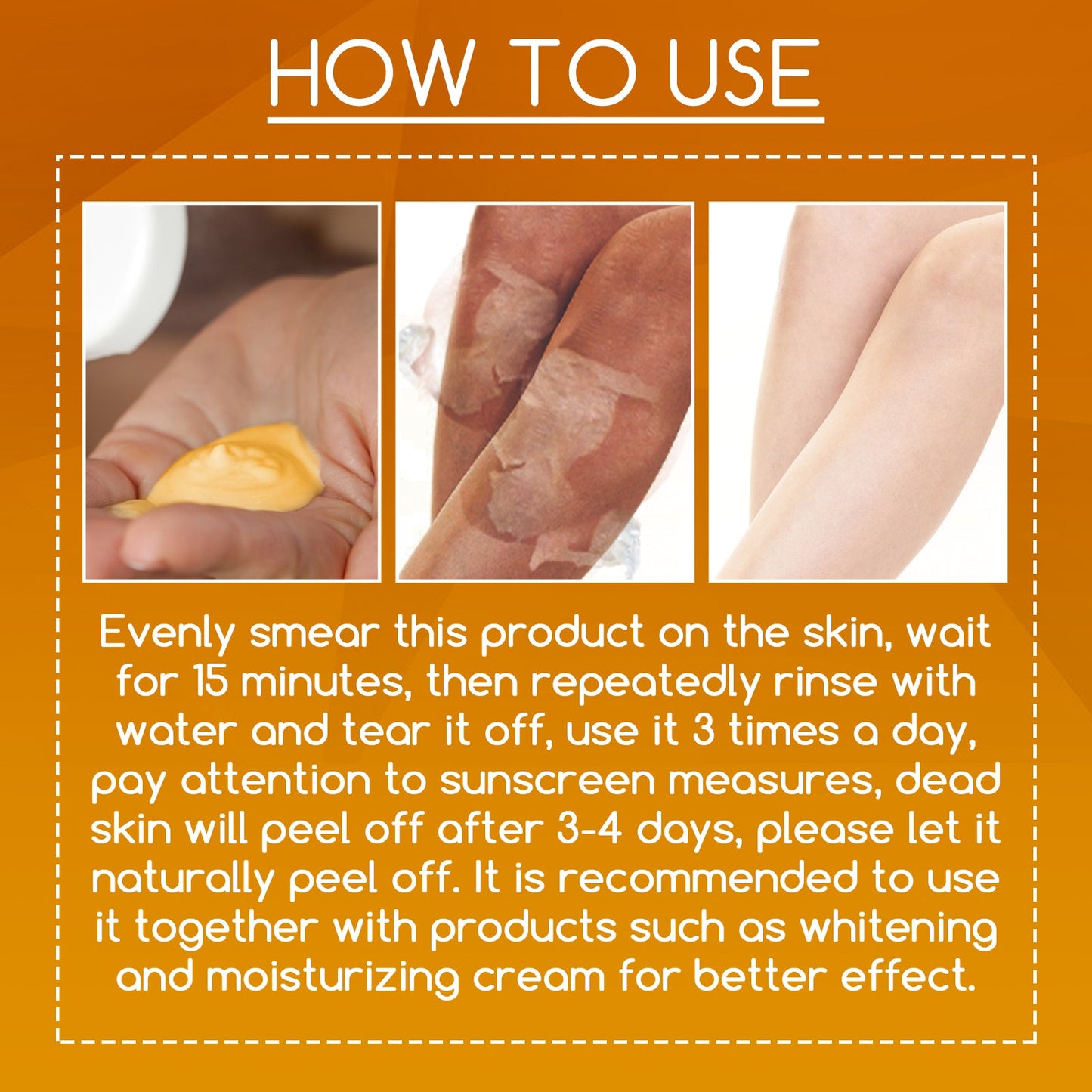 OUHOE Orange Peel Body Lotion, Exfoliation Lightening Dark Spots Brightening And Moisturizing Skin Treatment Lotion eprolo