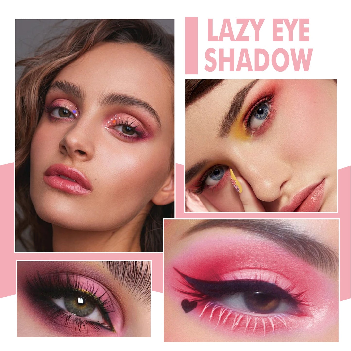 Lazy Eye Shadow, Natural Development Pearlescent Matte Beginner Daily Makeup Glitter Eyeshadow eprolo