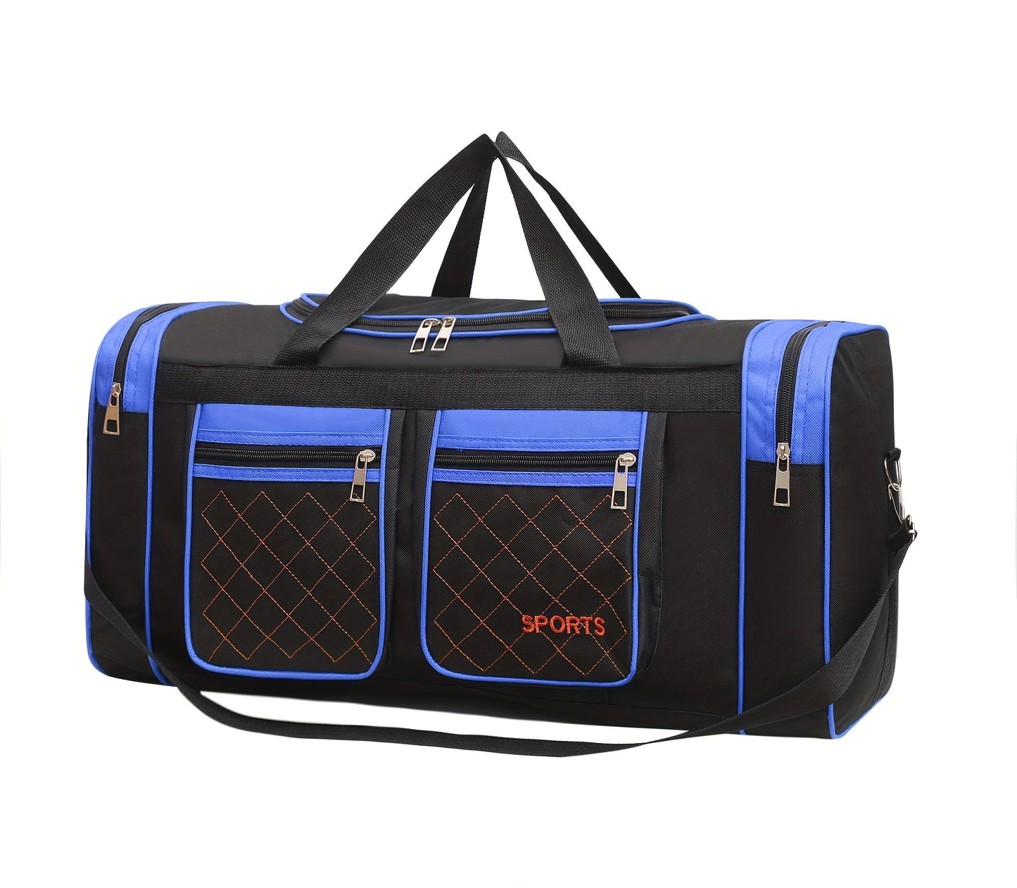 [Durable Nylon Duffel Bag] Large Capacity Heavy-Duty Nylon Duffel Bag for Men & Women - & Checkered Sporty Travel Tote with Adjustable Shoulder Strap, Multiple Compartments & Zipper Closure, Spacious Gym, Weekend, Business, S ferrersa