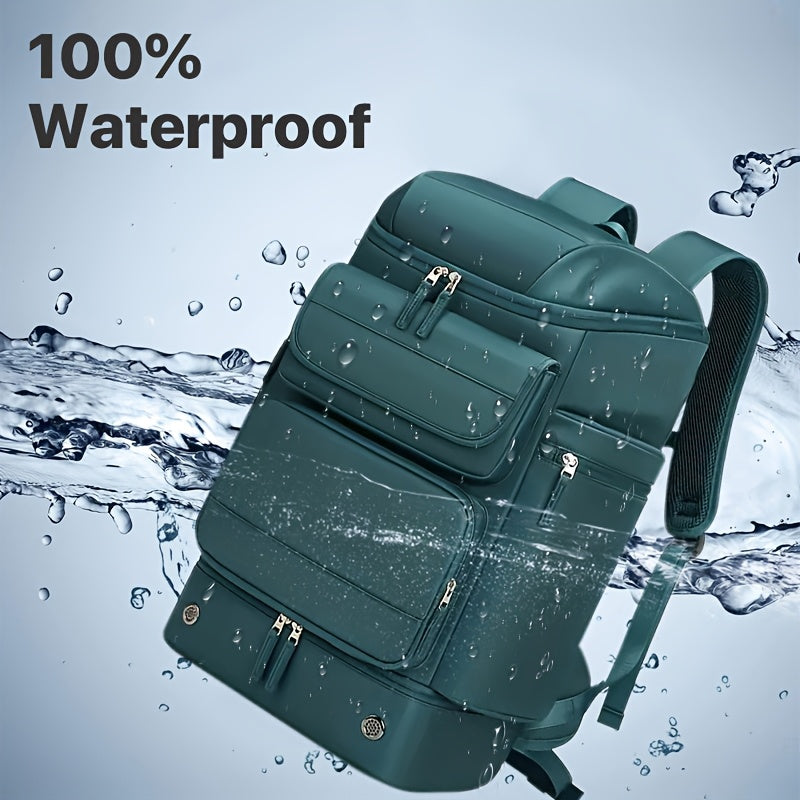 Large And Functional Travel Backpack, Sturdy Carry-On Backpack That Converts to a Duffle Bag with an Integrated USB Charging Port, Multi-Purpose Laptop Daypack for Both Men And Women, Heavy-Duty And, Dark Green Color ferrersa