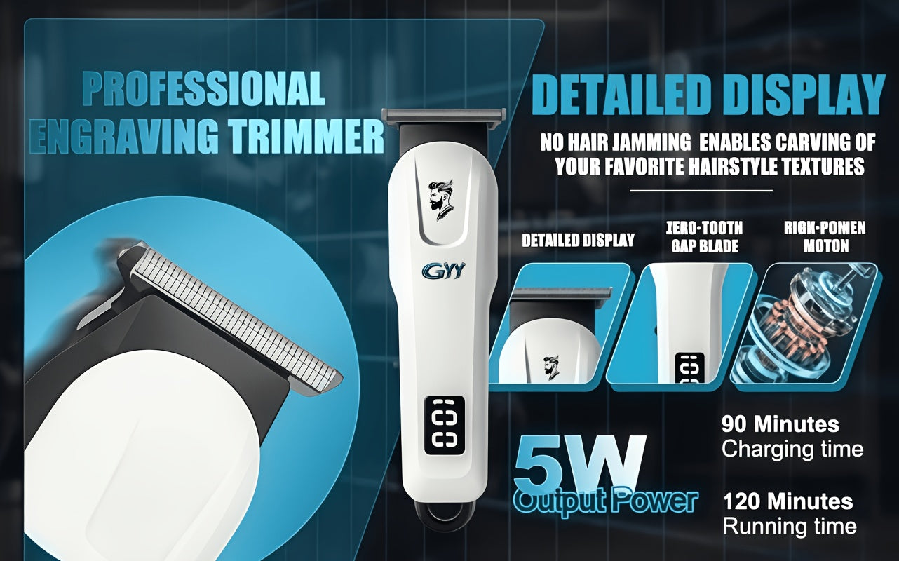 Men's Professional Electric Barber & Home Hair Clipper Set - All-in-One Clipper with Digital LCD Screen, USB Rechargeable, Barber Kit Suitable for Dad, Him - Ideal Gift for Father's Day, Valentine's Day ferrersa