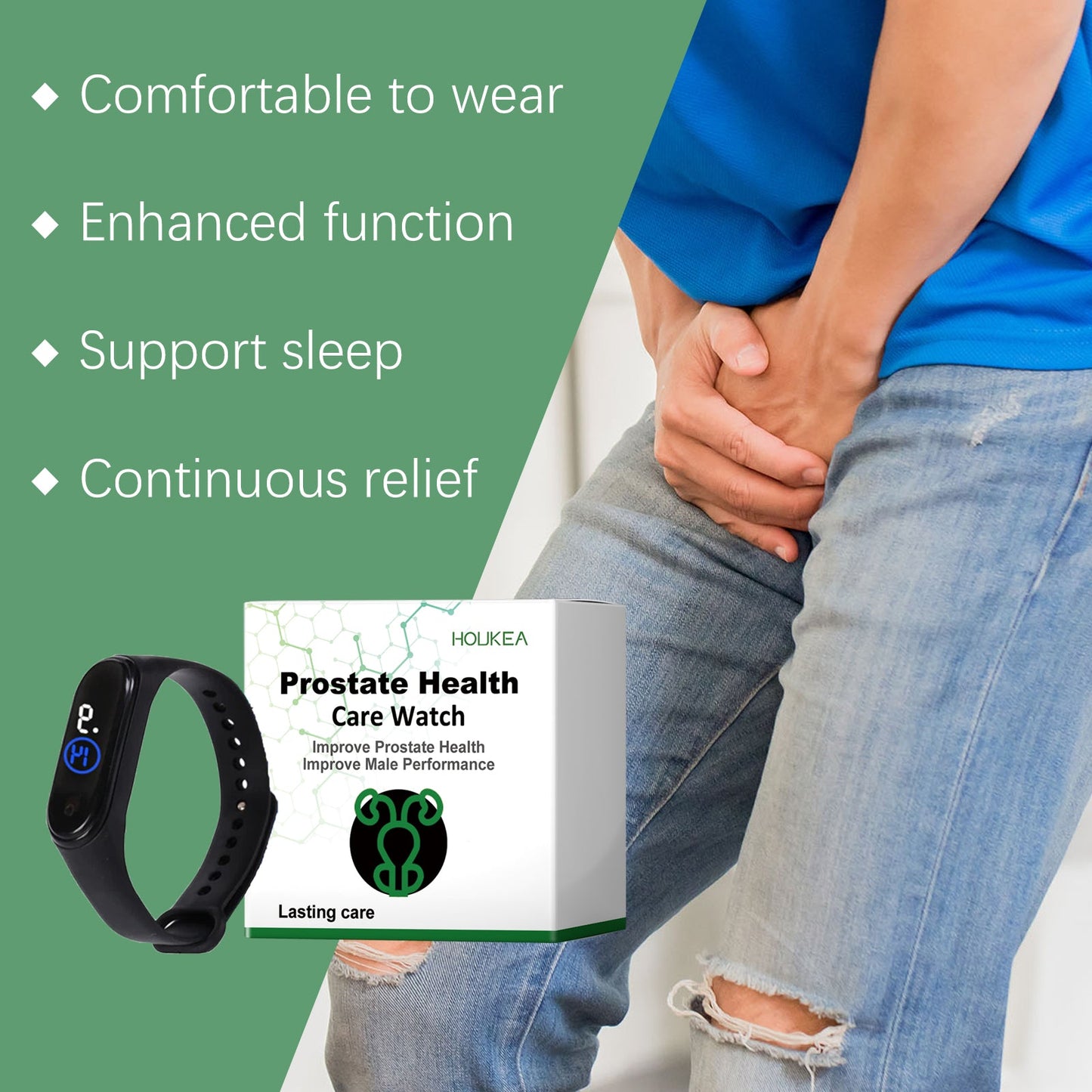 Houkea Men's Body Care Watch Enhances Daily Comfort Care Men's Body Exercise Watch eprolo