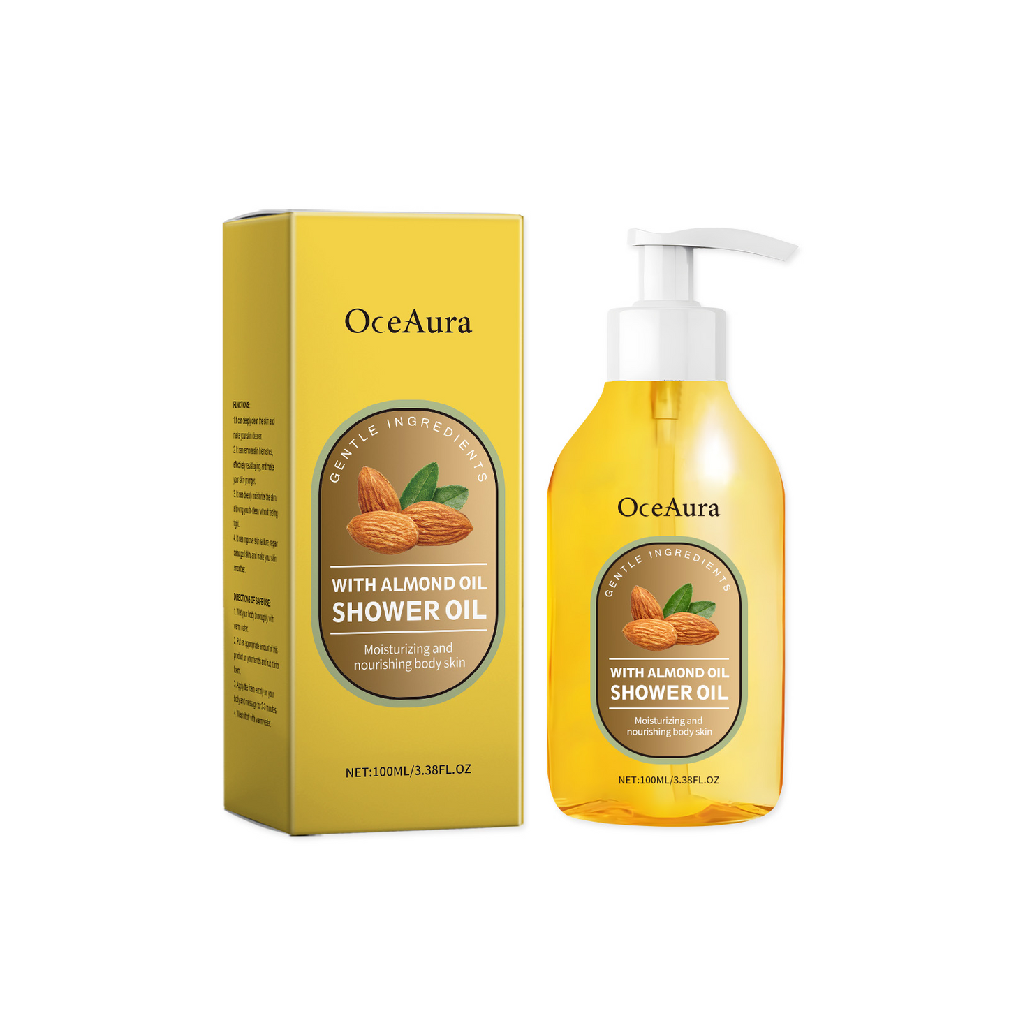 OceAura Coconut Oil Bath Oil Gently Cleanses Body Skin Moisturizing, Smooth And Nourishing Skin Bath Oil eprolo