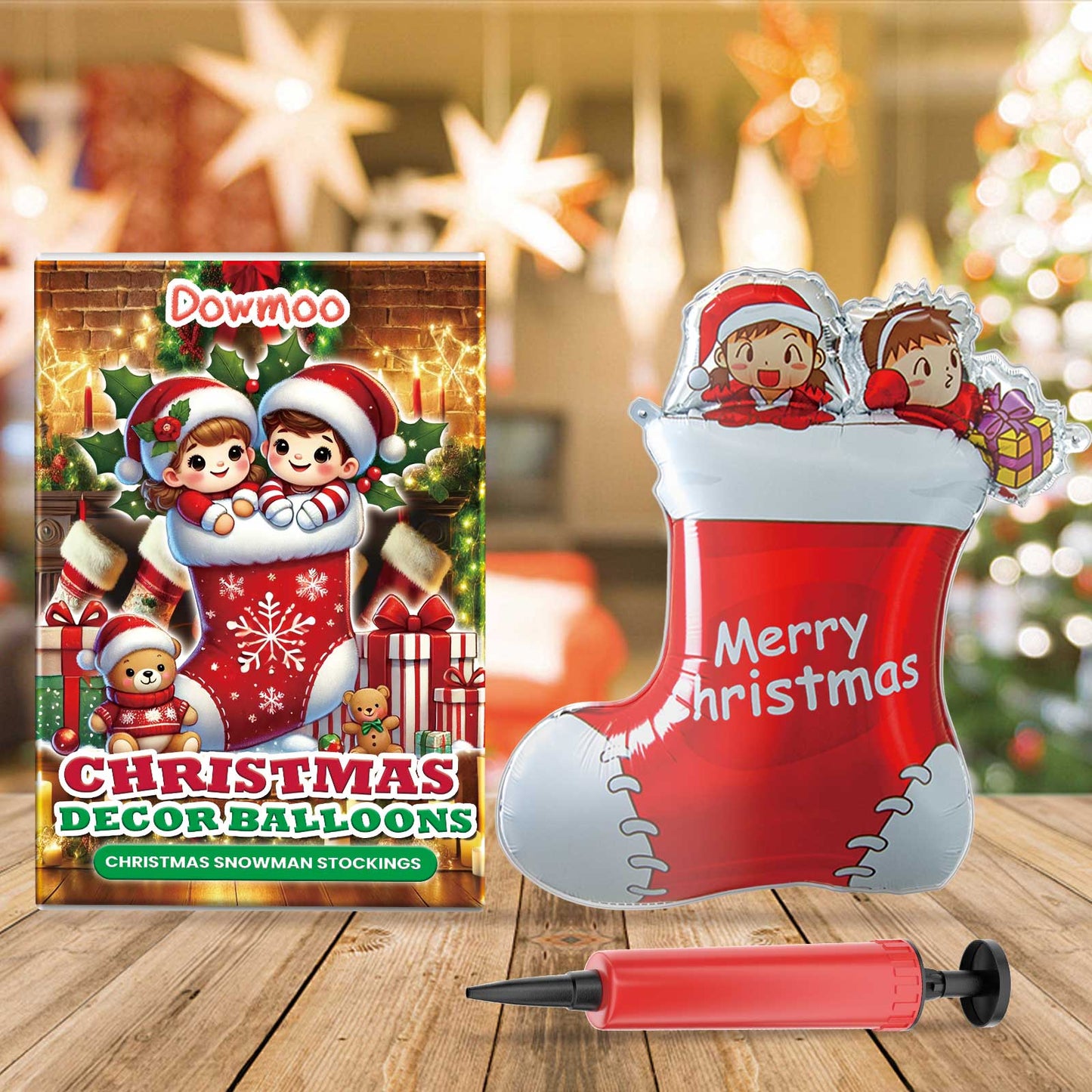 Christmas Balloons Balloon Standing Santa Claus Reindeer Christmas Tree Event Atmosphere Arrangement eprolo