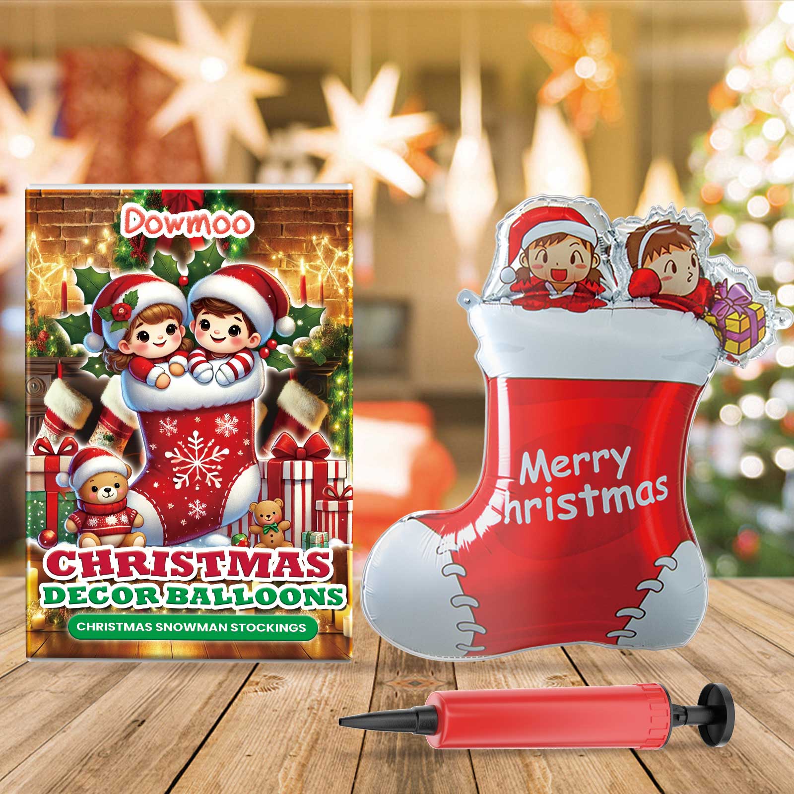 Christmas Balloons Balloon Standing Santa Claus Reindeer Christmas Tree Event Atmosphere Arrangement eprolo