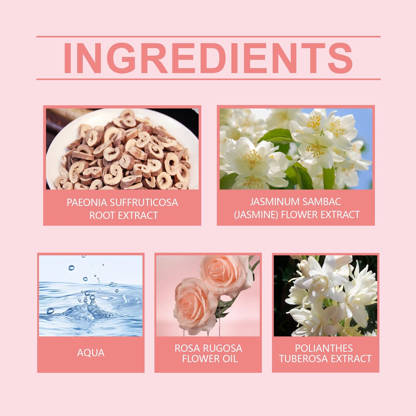 Roxelis Peony Fragrance For Women, Lasting Light Fragrance Fresh Floral Peony Charm Rose Fragrance Perfume eprolo