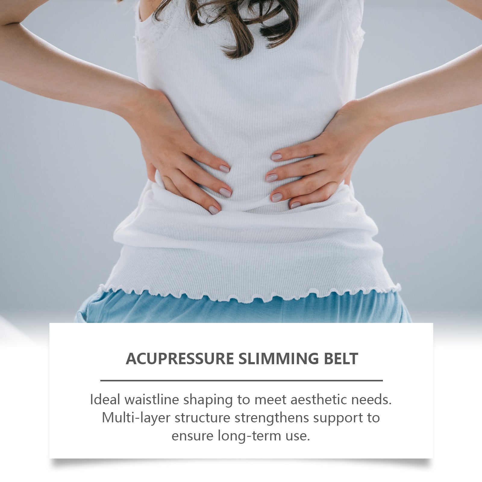 Houkea Body Massage Belt Lightweight Body Lift Comfort Warm Breathable Care Elastic Belt eprolo