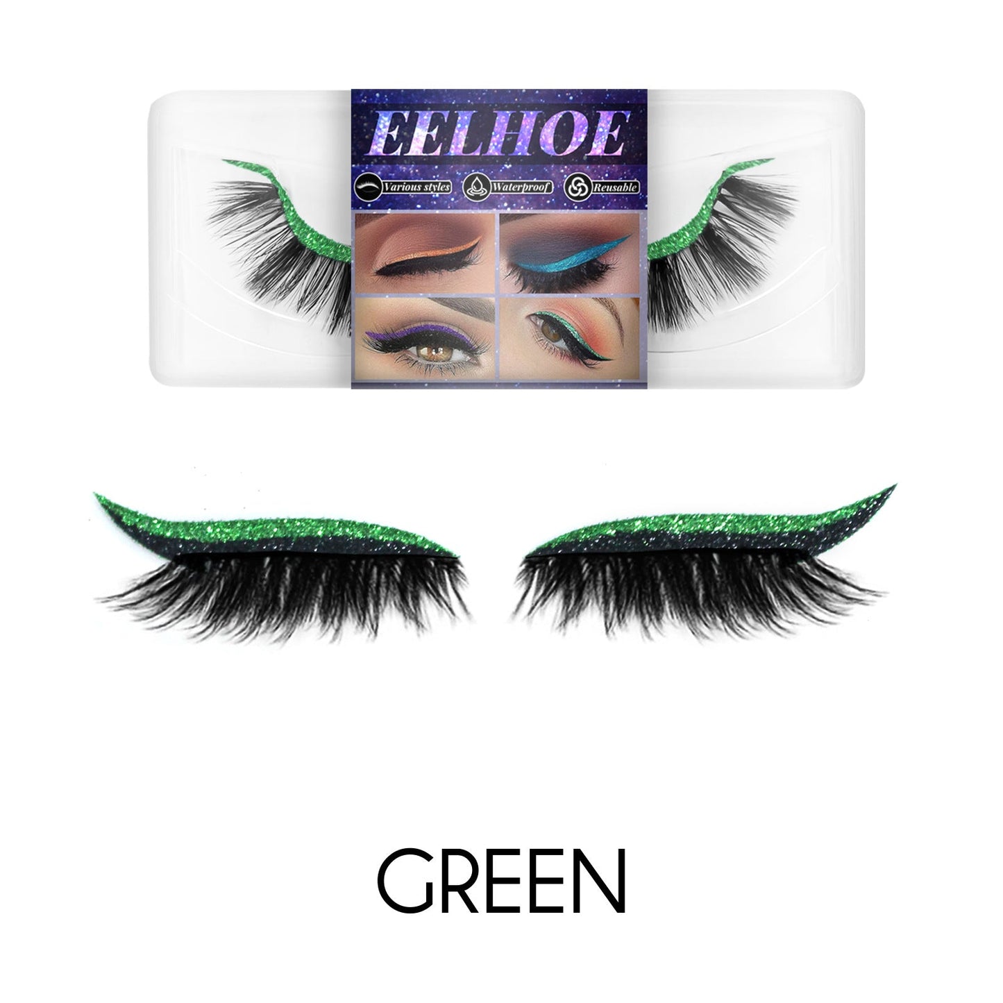Eyeliner And Eyelash Stickers, Self-Adhesive False Eyelashes With European And American 3d Eyelash Eyeshadow Eyeliner eprolo