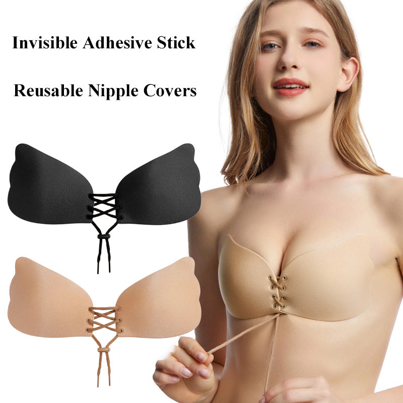 Large Size Strapless Bra Adhesive Sticky Push Up Bras For Women Rabbit Brassiere Lingerie Invisible Women Hot ferrersa