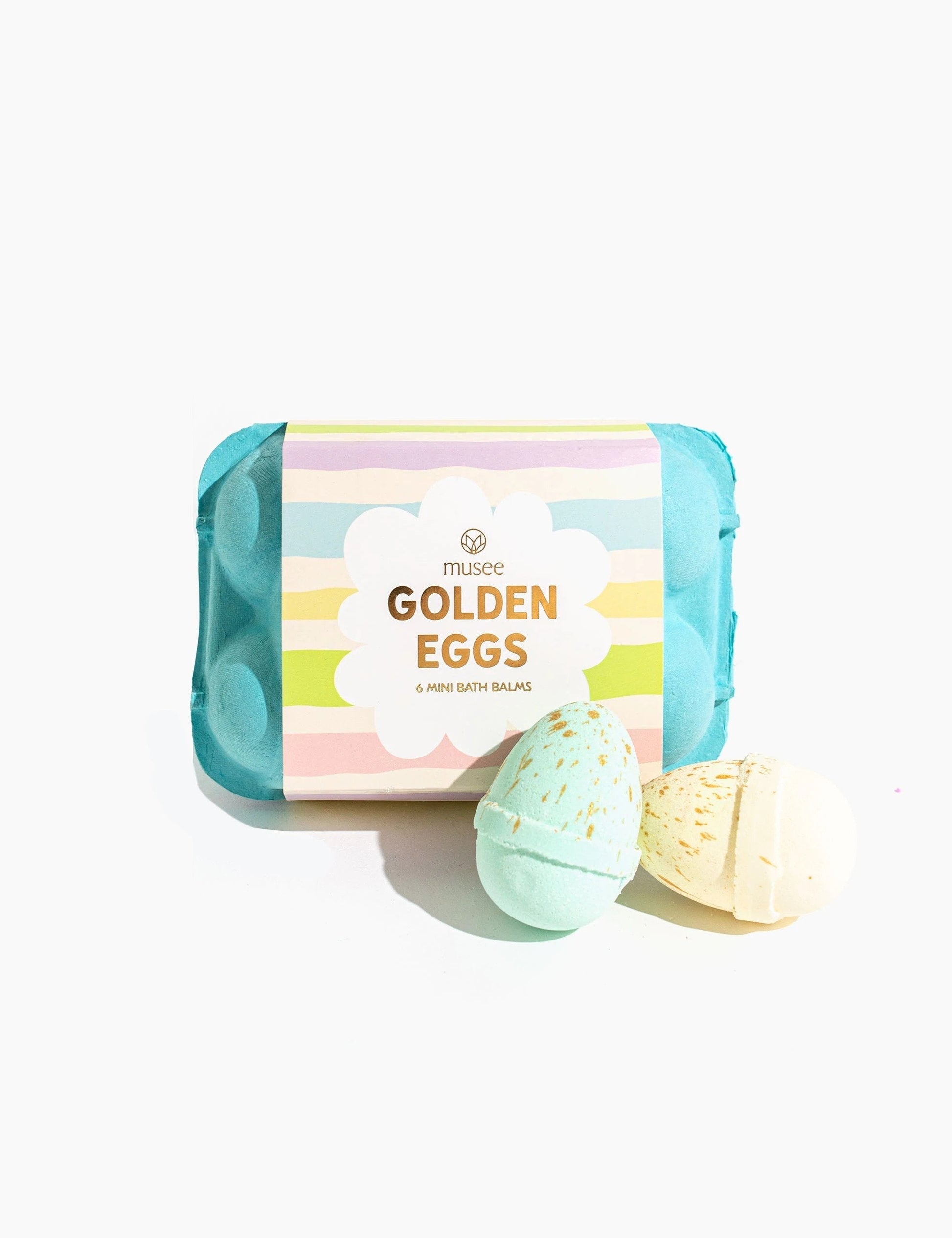 Blue Golden Egg Bath Bombs Musee Bath