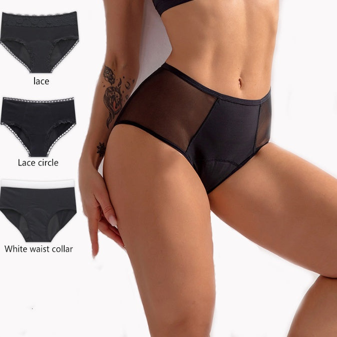 Large Size Ladies Cotton Physiological Underwear Front And Rear Leak-proof Four-layer Sanitary Napkin-free Aunt Panties ferrersa