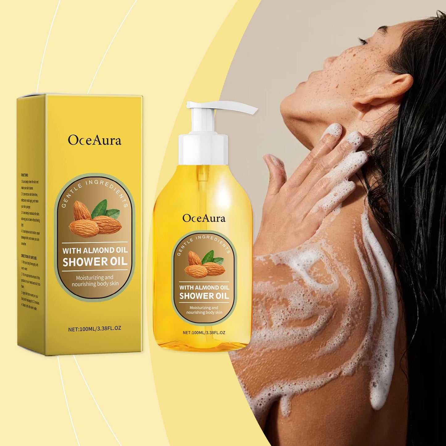OceAura Coconut Oil Bath Oil Gently Cleanses Body Skin Moisturizing, Smooth And Nourishing Skin Bath Oil eprolo