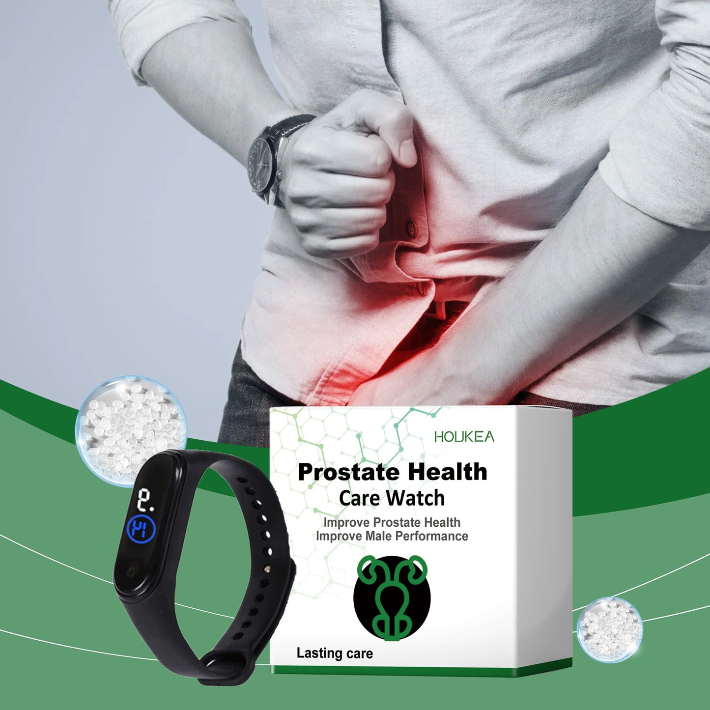 Houkea Men's Body Care Watch Enhances Daily Comfort Care Men's Body Exercise Watch eprolo