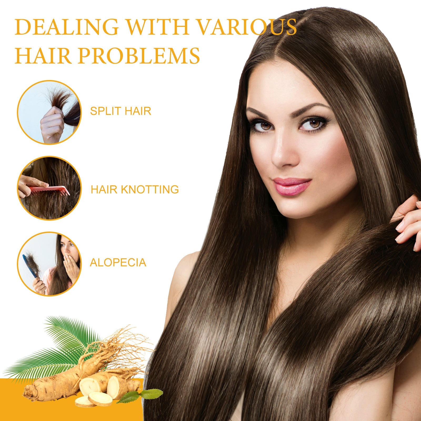OUHOE Biotin Hair Growth Serum, Nourish Hair Root Repair Hair Sere Short-Tempered Prevent Drop Hair eprolo