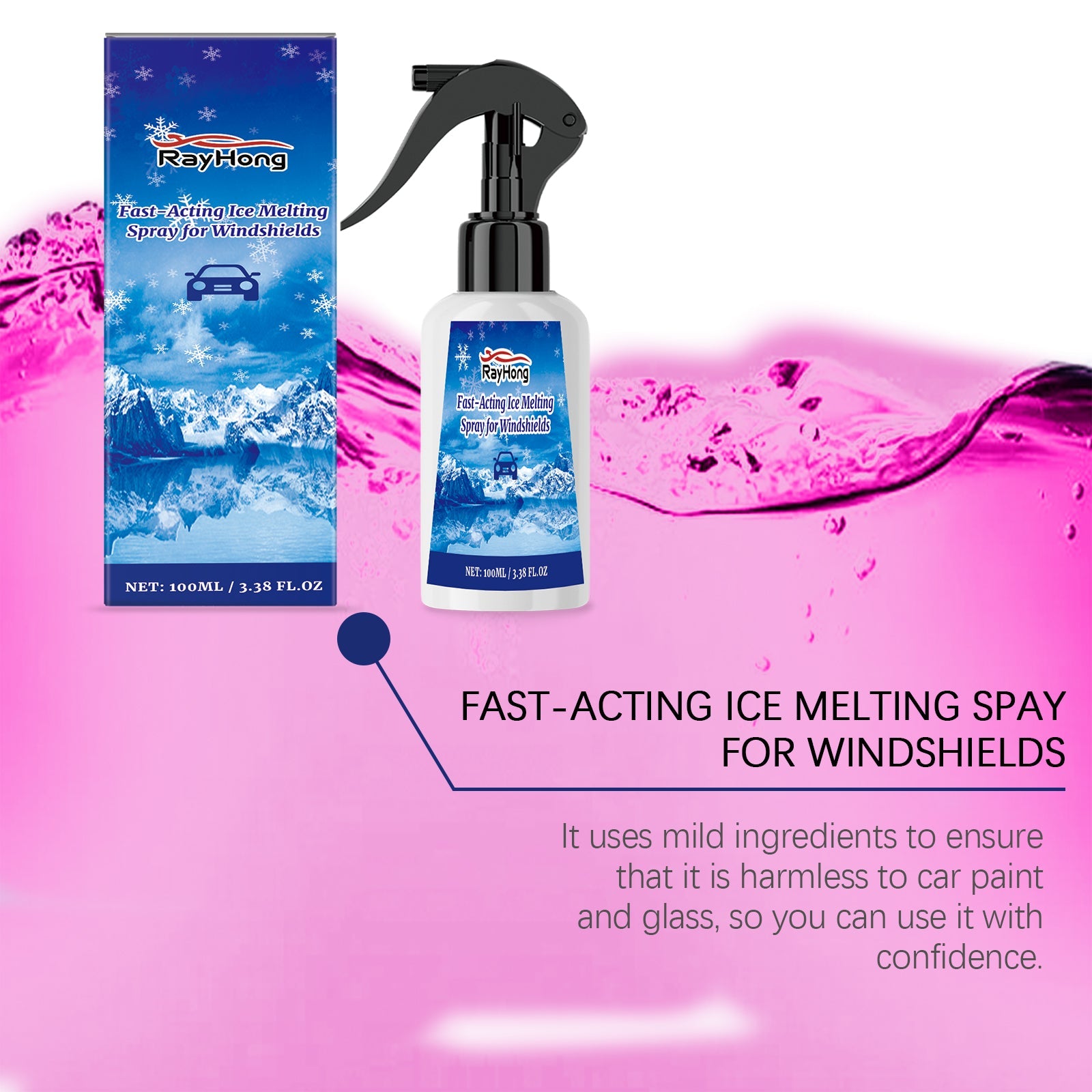 Car Windshield Defogging And Deicing Quick Snow Melt Spray eprolo